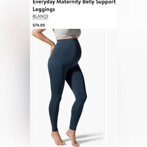 BLANQI Everyday Maternity Belly Support Leggings Medium Color Storm